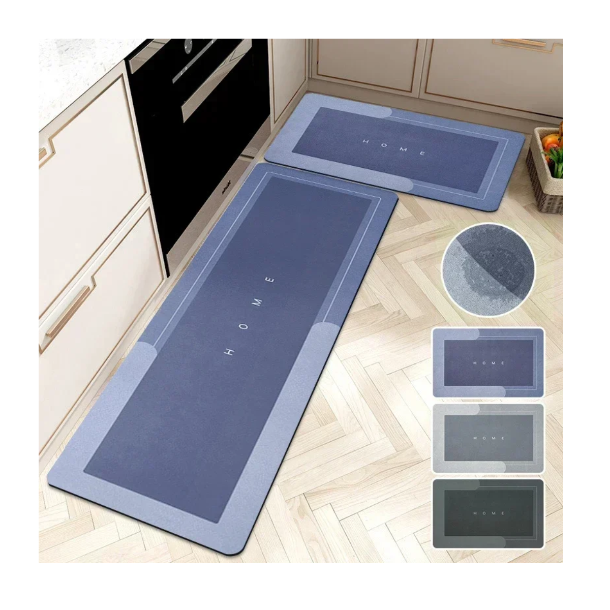 Tapete Alfombra Cocina Absorbente 2 x 1