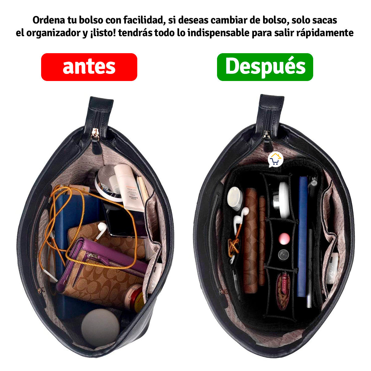 Organizador Bolso Dama Ahorra Espacio Ad